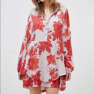 Free People Shake It Long Sleeve Mini Dress Sz M